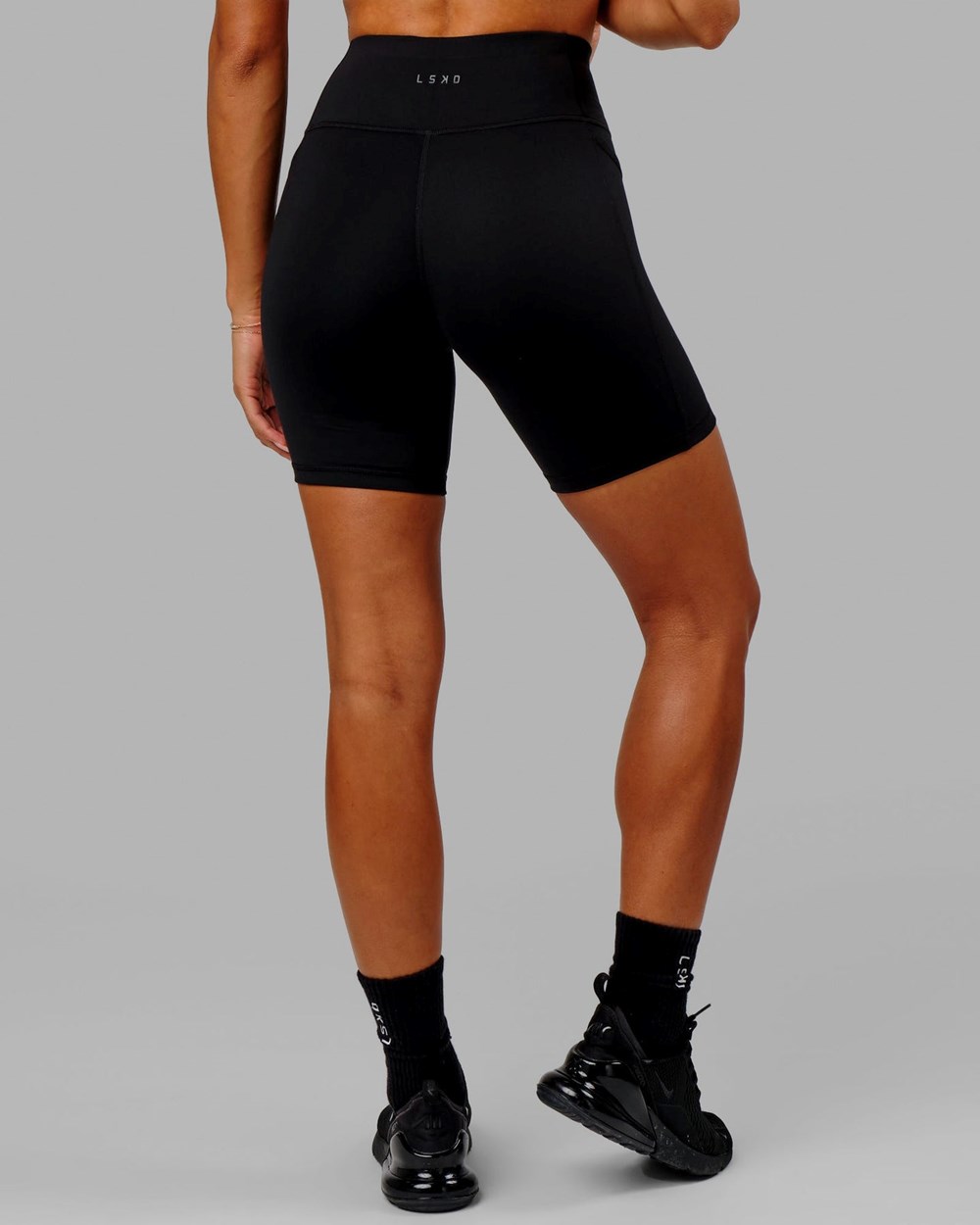 Black / Boysenberry LSKD Rep Mid-Length Bike Short | JM4823967